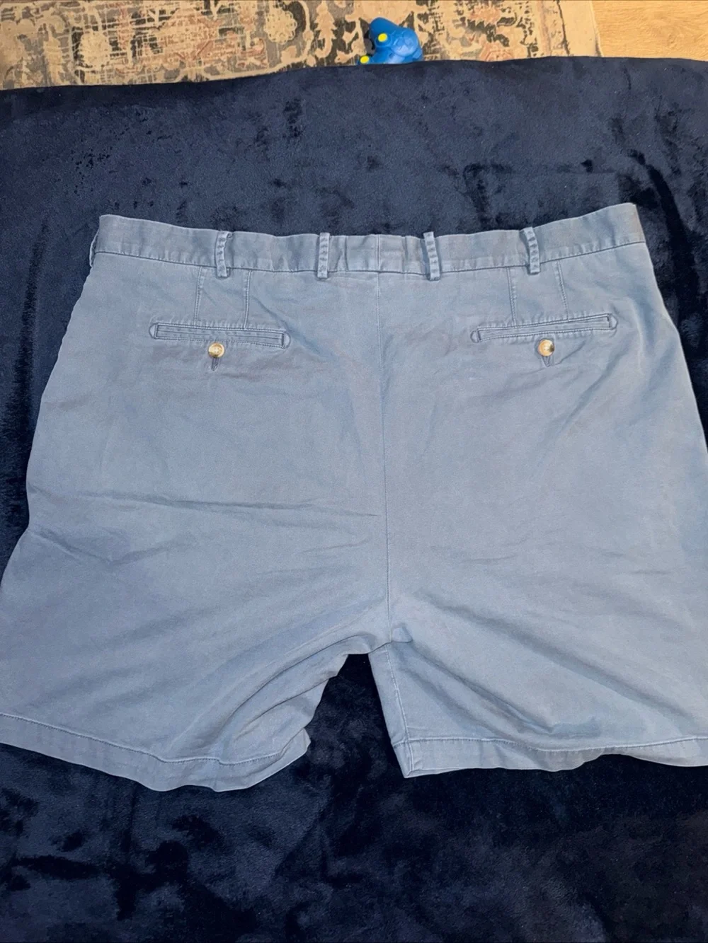 Peter Millar Mens 44 Blue Cotton Golf Chino Shorts 9 Inch Inseam Casual